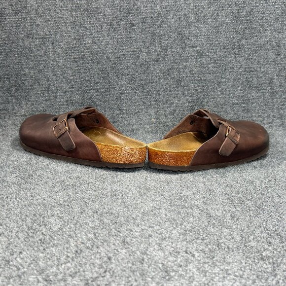 Birkenstock Boston Clogs Men\'s Size 13 Habana Brown Oiled Leather Slip On Sandal main image 8